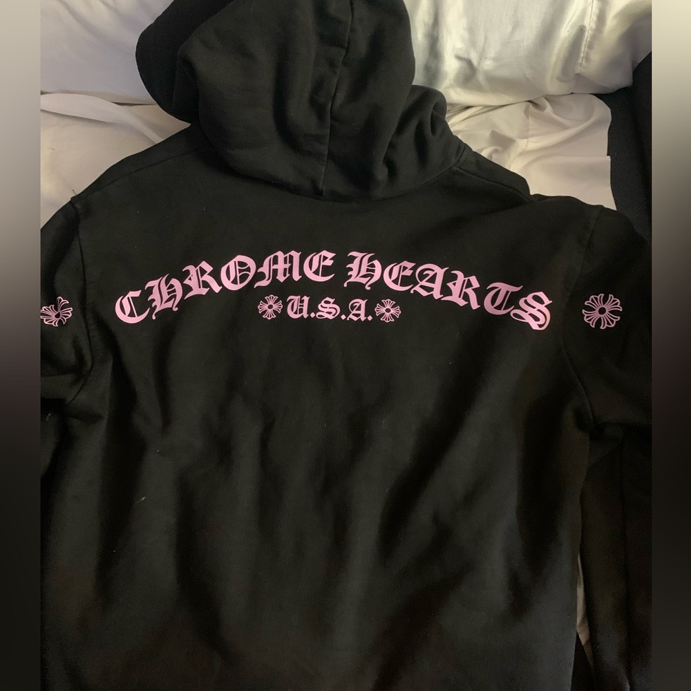 Chrome Hearts black hoodie, Size L, fairly warn like new.